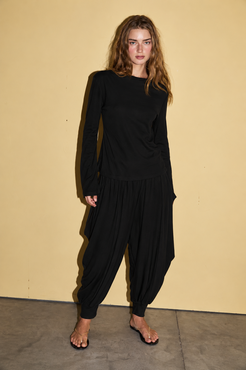 SOREN LONG BALLOON PANTS - שחור
