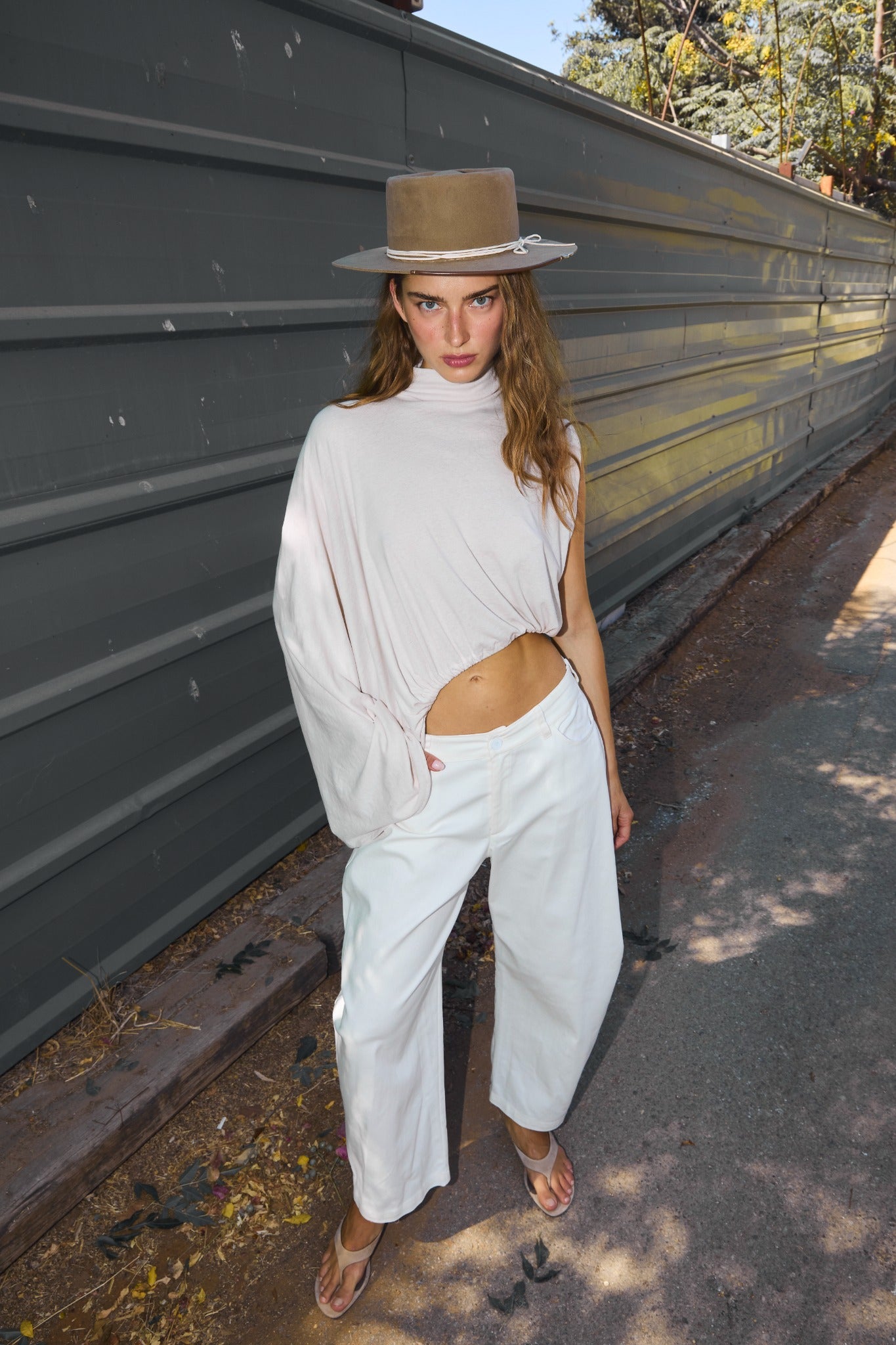 VAREN BALLOON PANTS - לבן