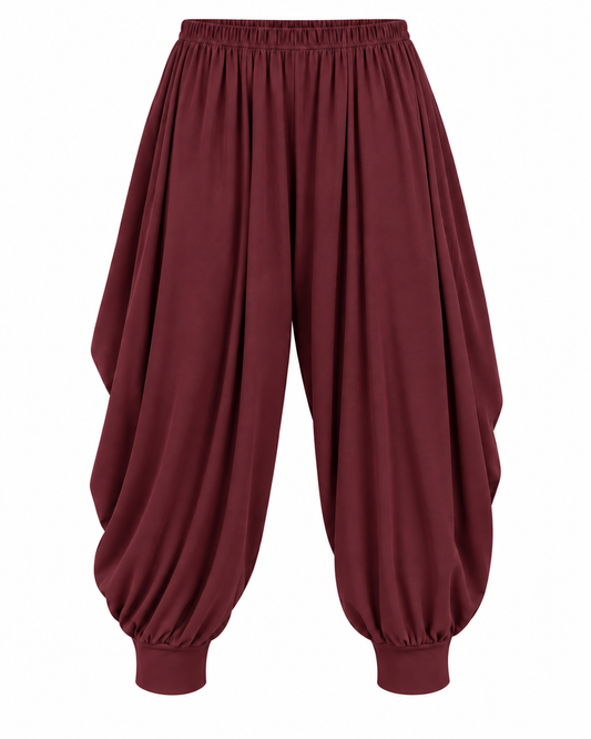SOREN LONG BALLOON PANTS -בורדו