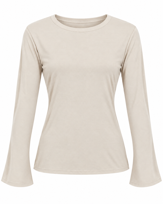 SOREN LONG OPEN BACK TOP -שמנת