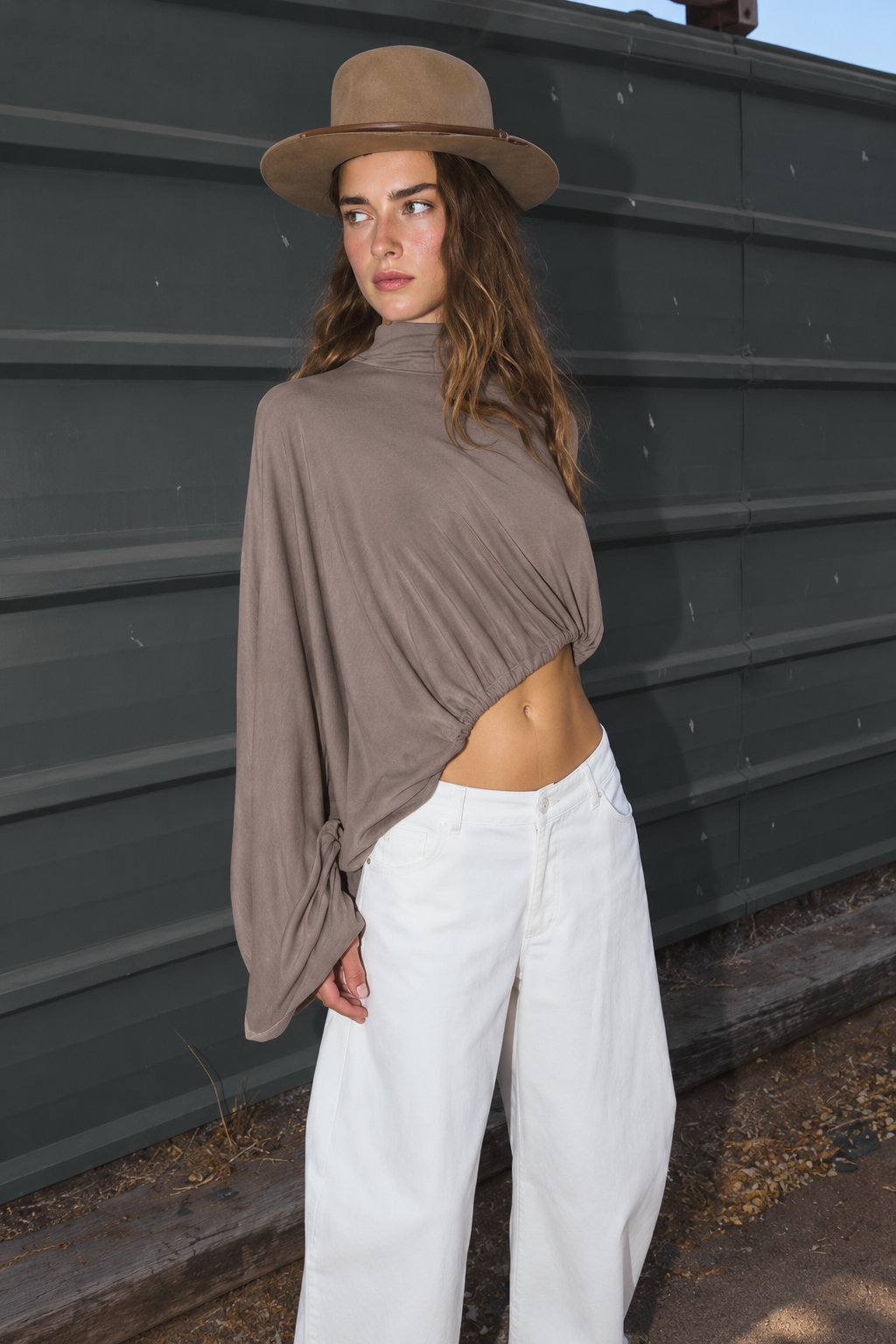 VAREN BALLOON PANTS - לבן