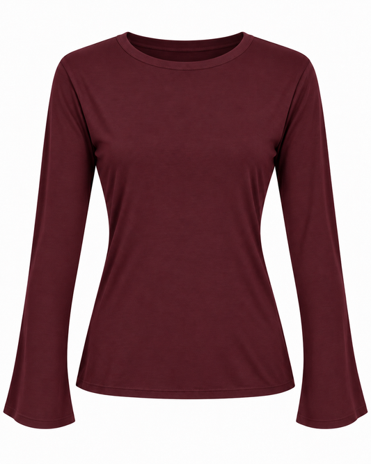 SOREN LONG OPEN BACK TOP - בורדו