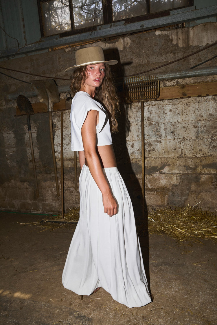 ELVIA PANTS - לבן