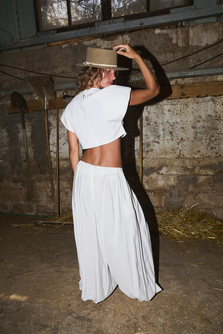 ELVIA PANTS - לבן