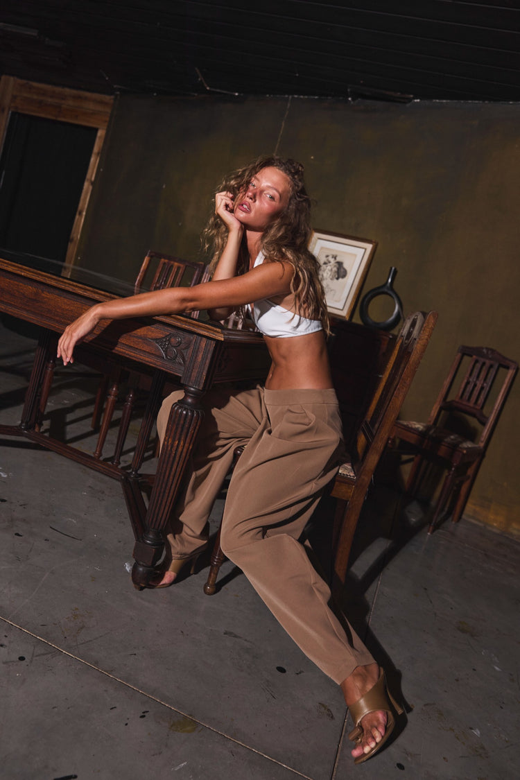 VITTORIA PANTS - קאמל