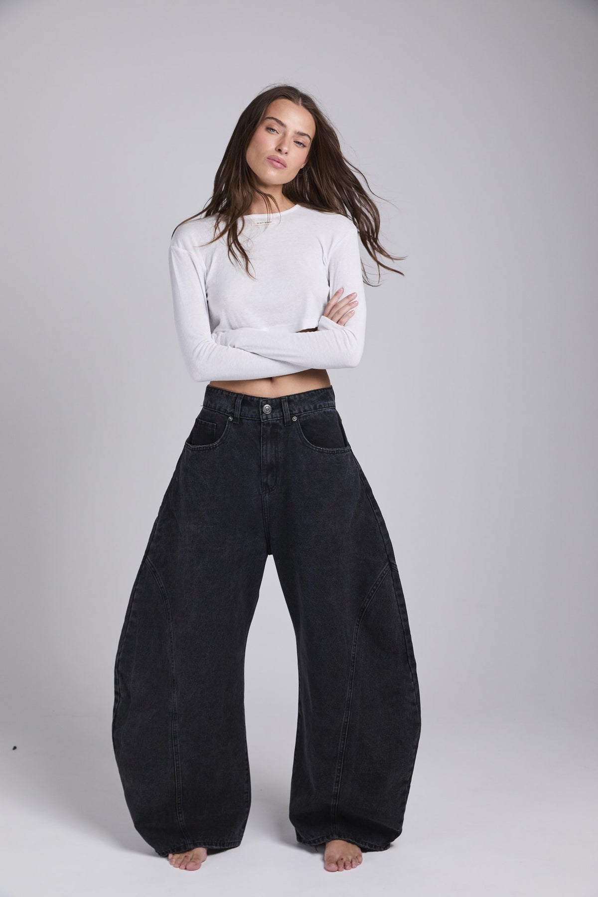 D16 - BAGGY DENIM - WASHED BLACK