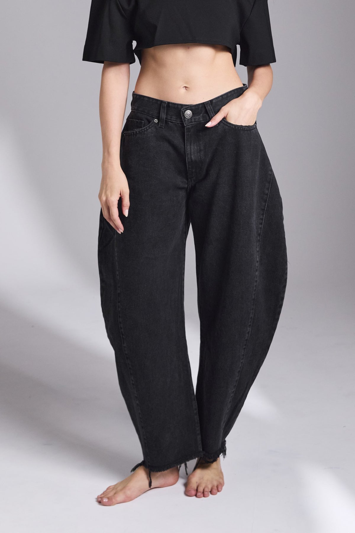D18 - ANKLE DENIM - WASHED BLACK