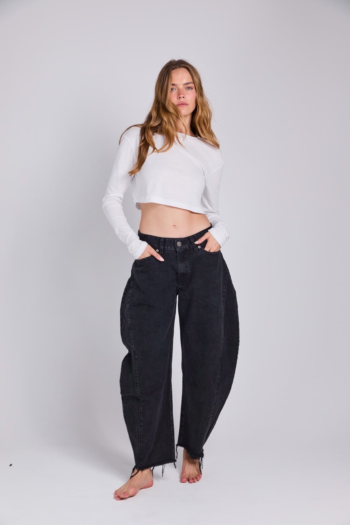 D18 - ANKLE DENIM - WASHED BLACK