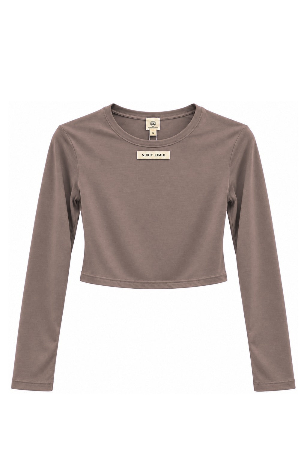 Tissue 02 - Cropped Shirt - חום בהיר