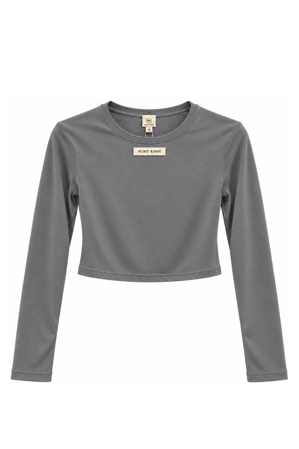 Tissue 02 - Cropped Shirt - אפור פלדה