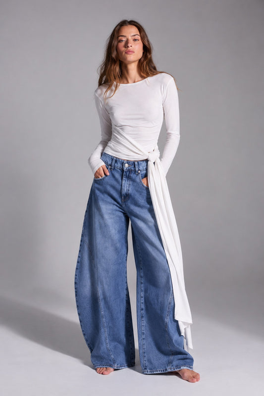 THE TIE TOP - WHITE