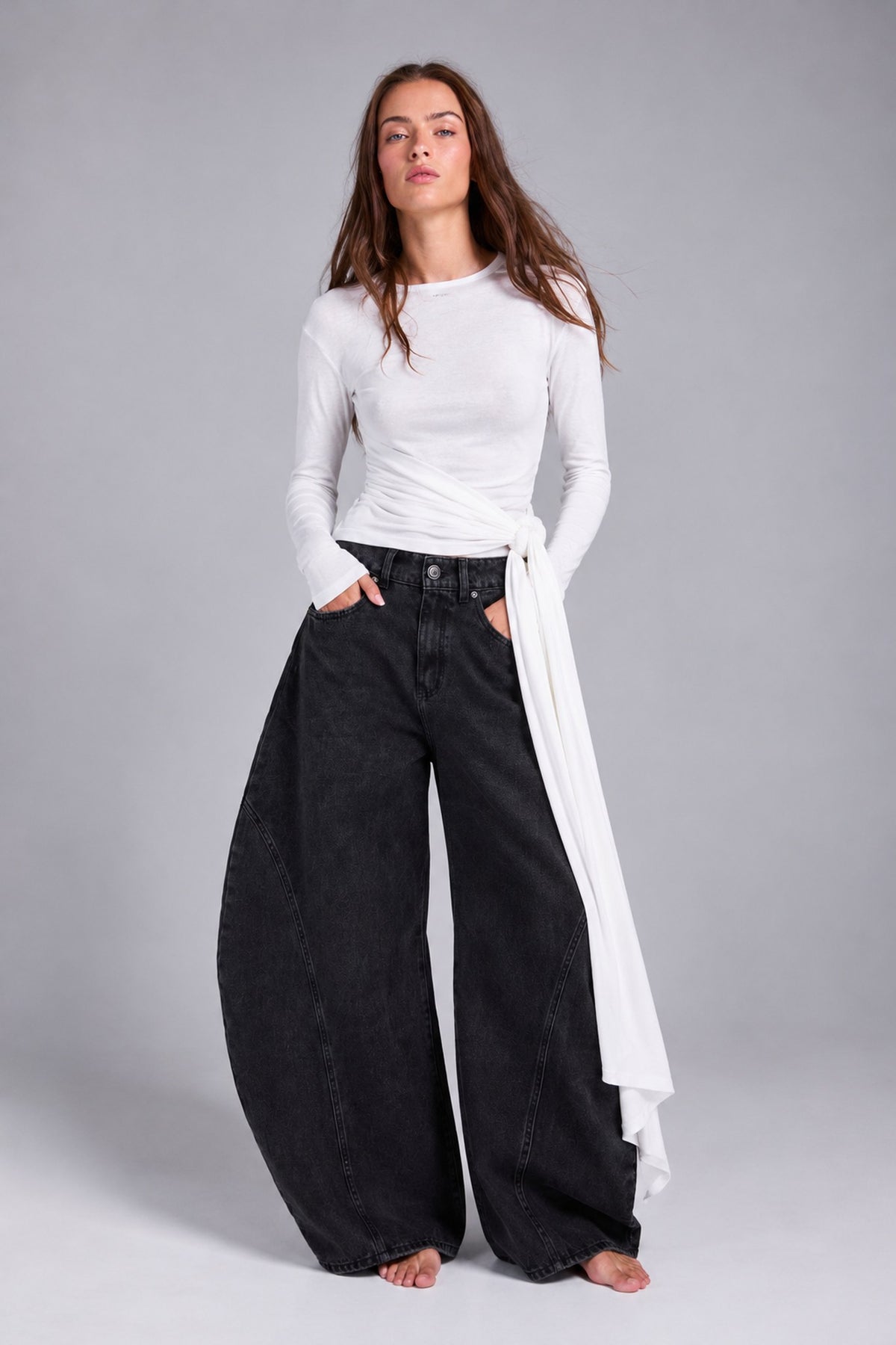 THE TIE TOP - WHITE