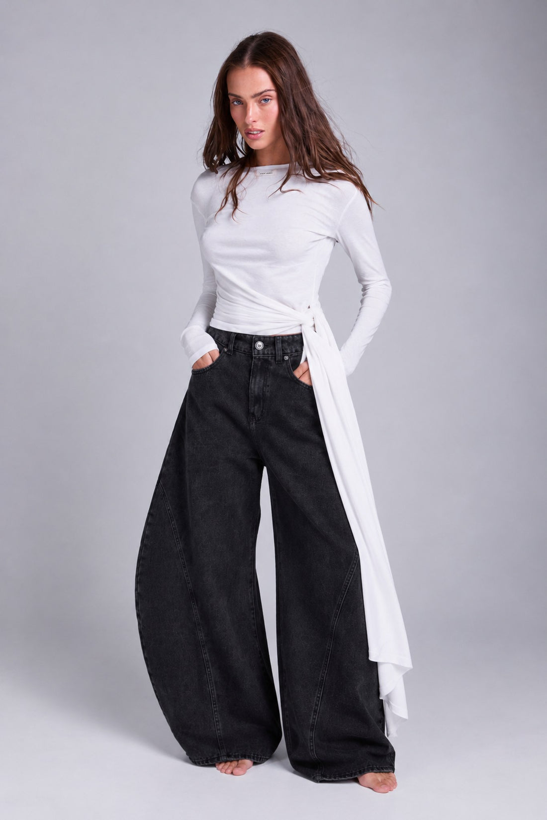 THE TIE TOP - WHITE