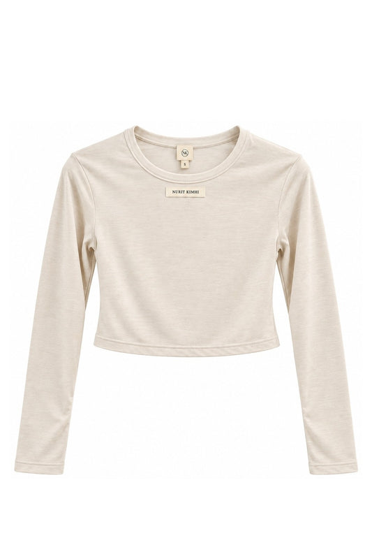 Tissue 02 - Cropped Shirt - אבן
