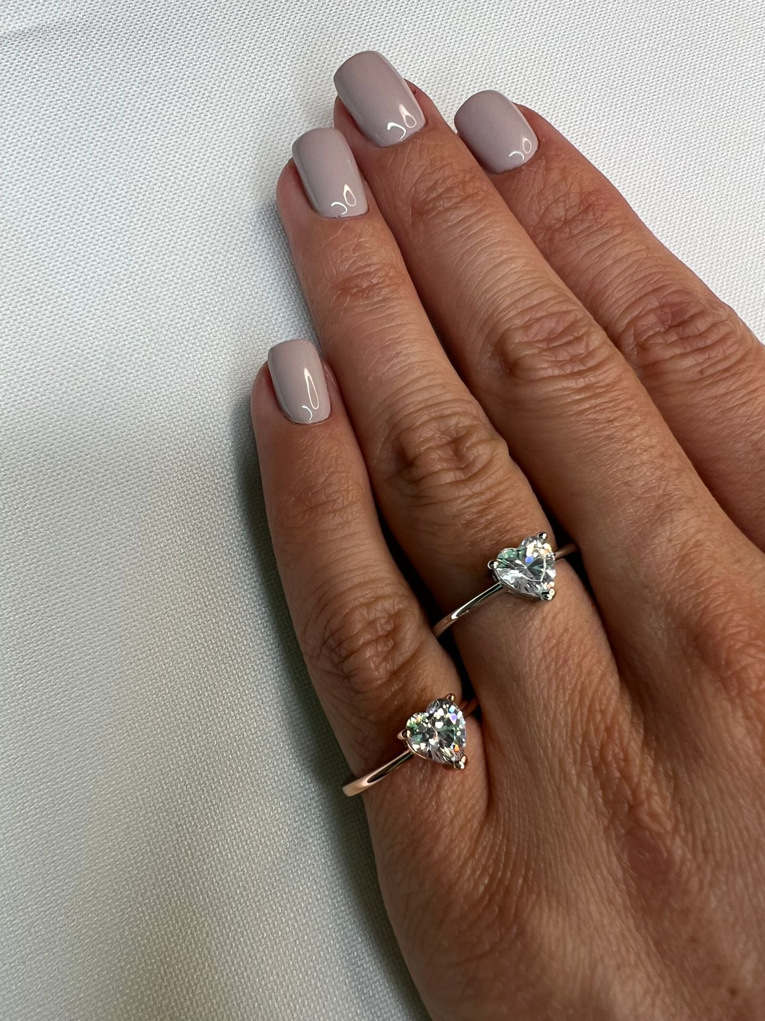 טבעת לב - רוז גולד