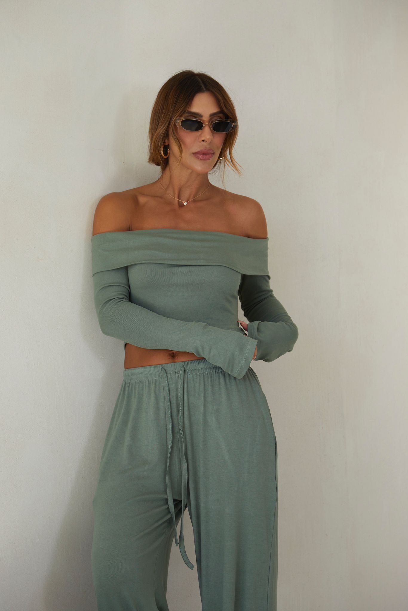 חליפת סטאר - ירוק זית