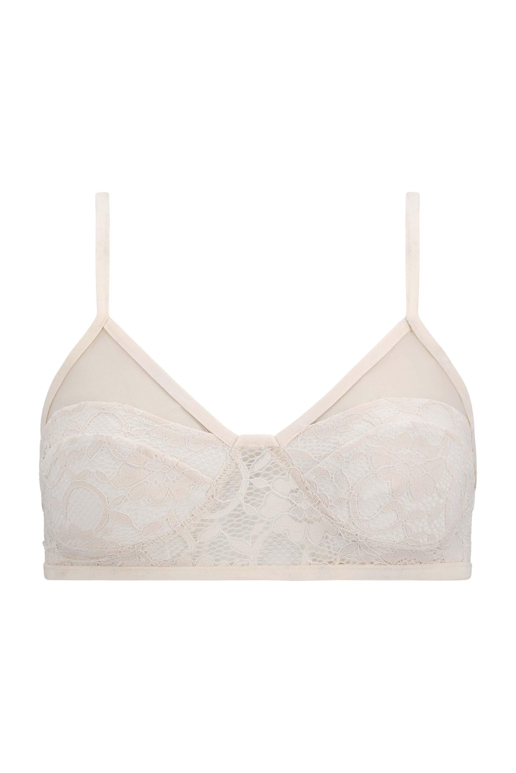 חזיית NURIT - שמנת תחרה