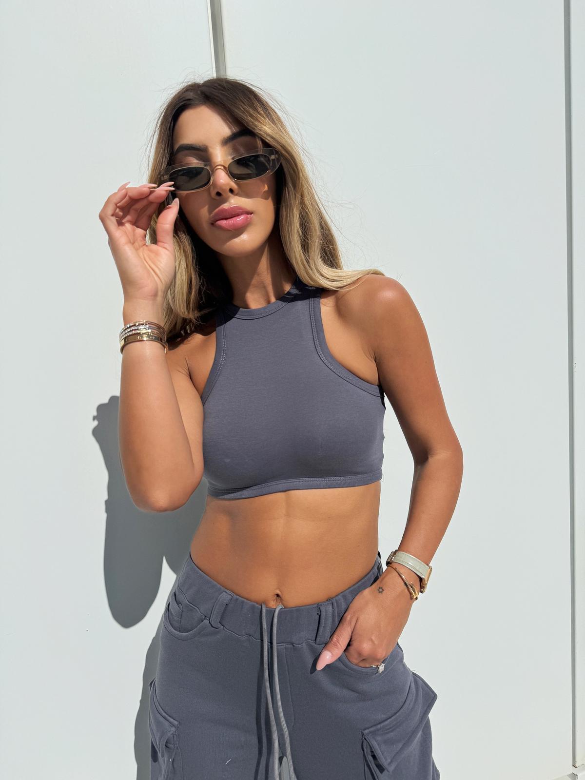 גופיית יהלי - אפור