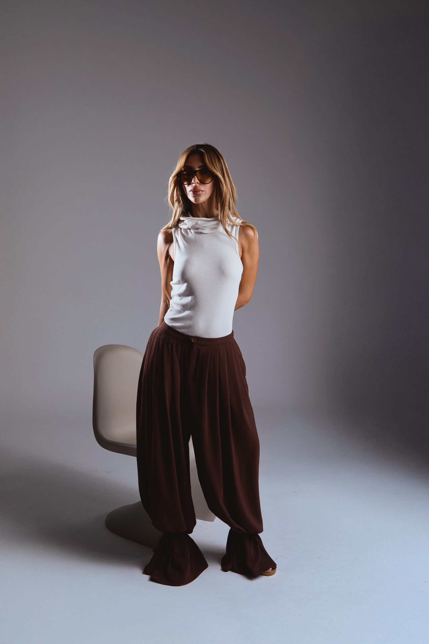 מכנס רובין - חום כהה