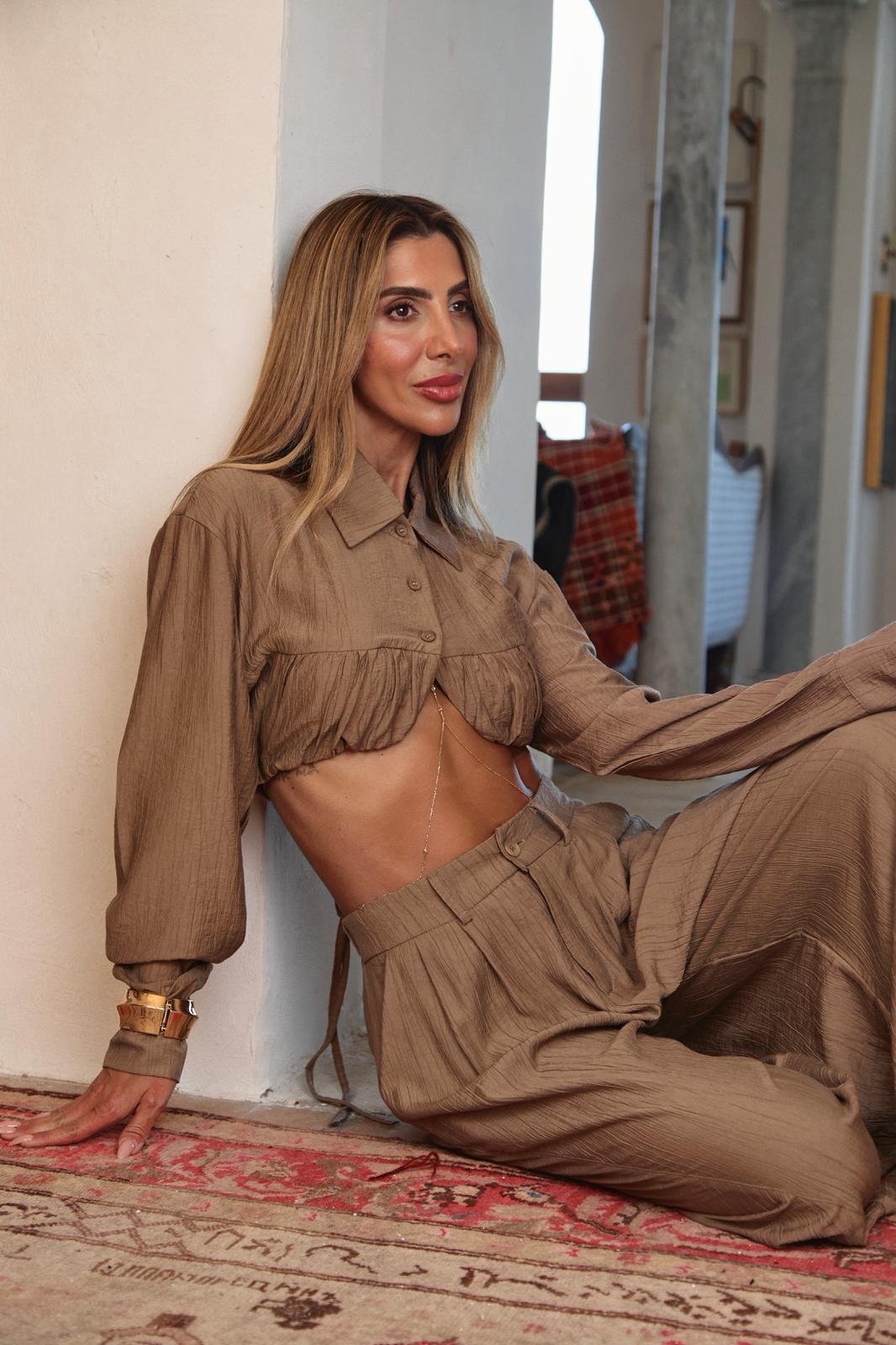 חולצת ניקו - קאמל