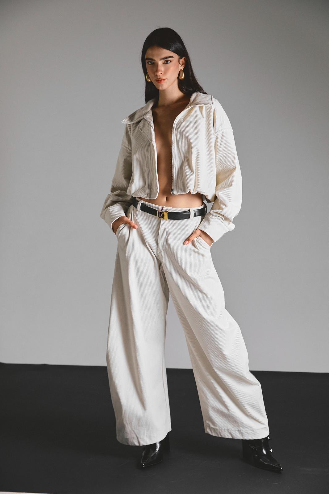 מכנס Andrew – שמנת