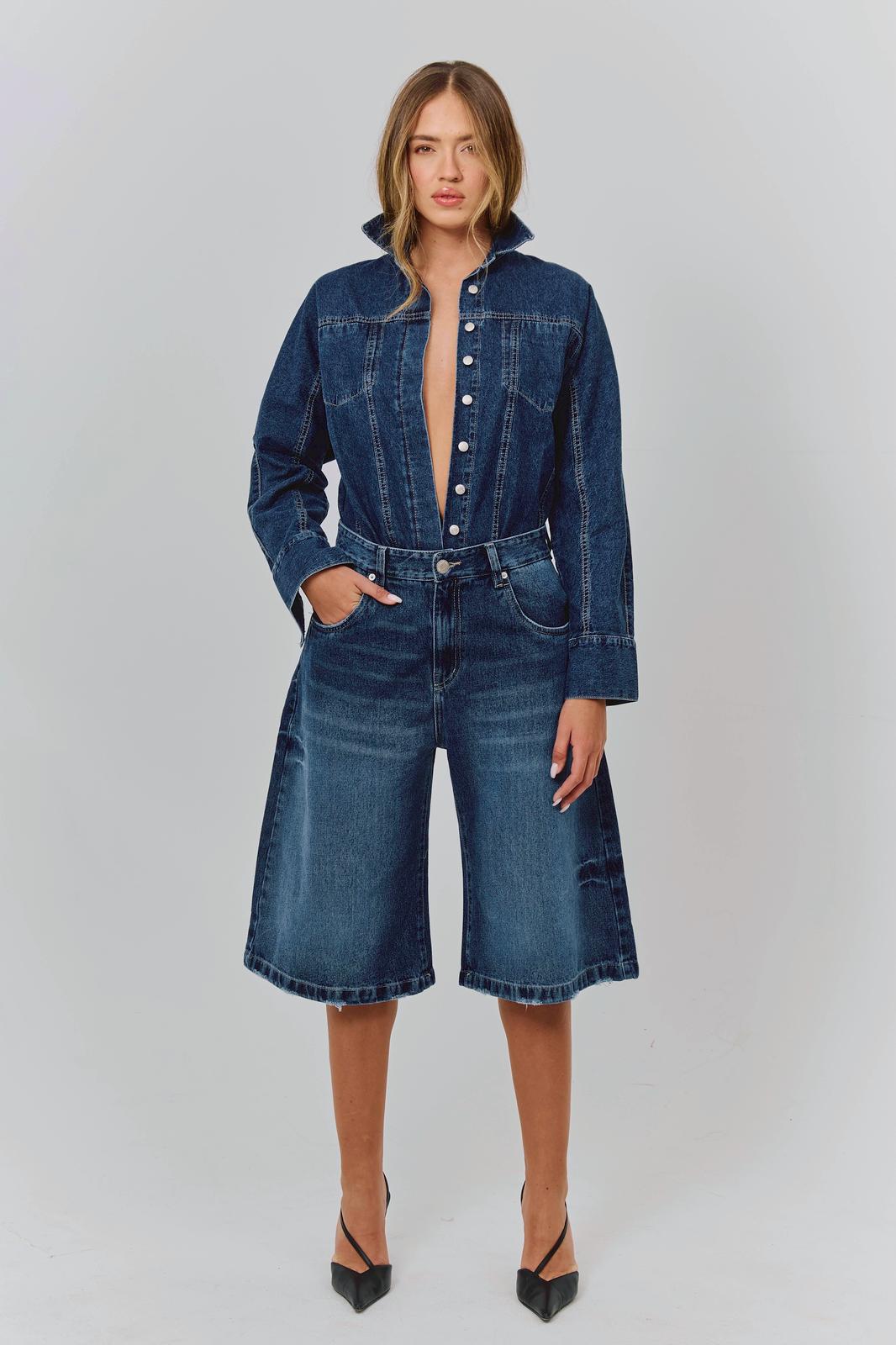 מכנסי ג'ינס ברמודה ארוכים ZW Collection