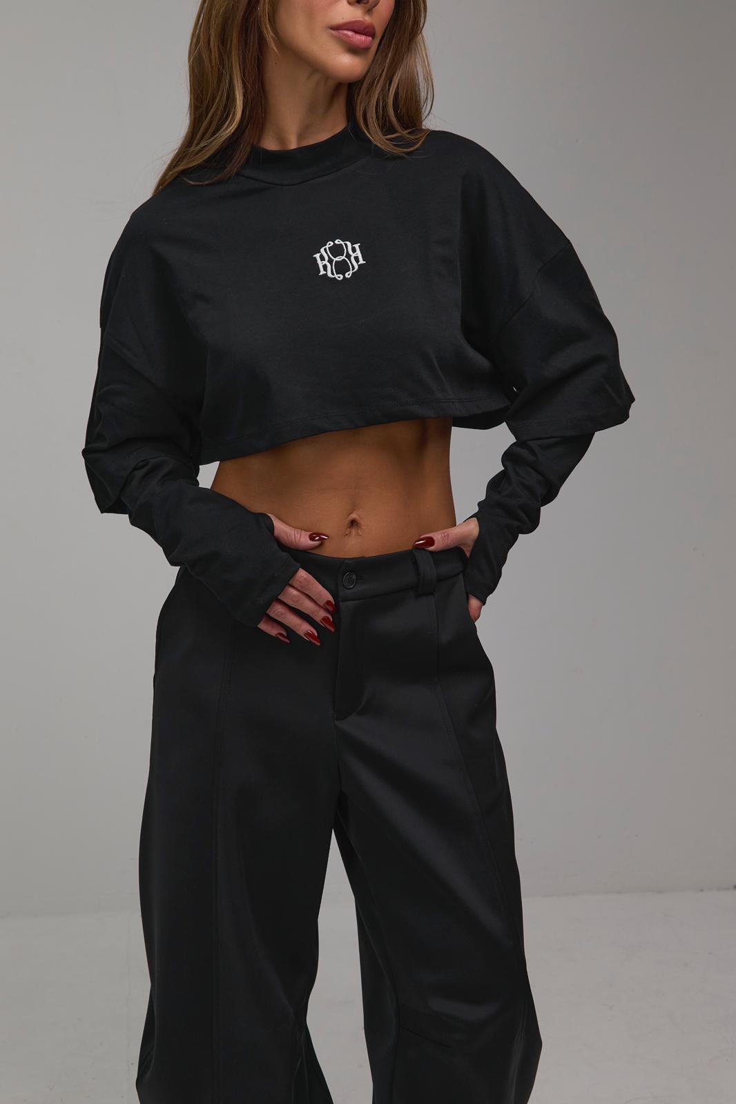 חולצת  קרופ GIA – שחור