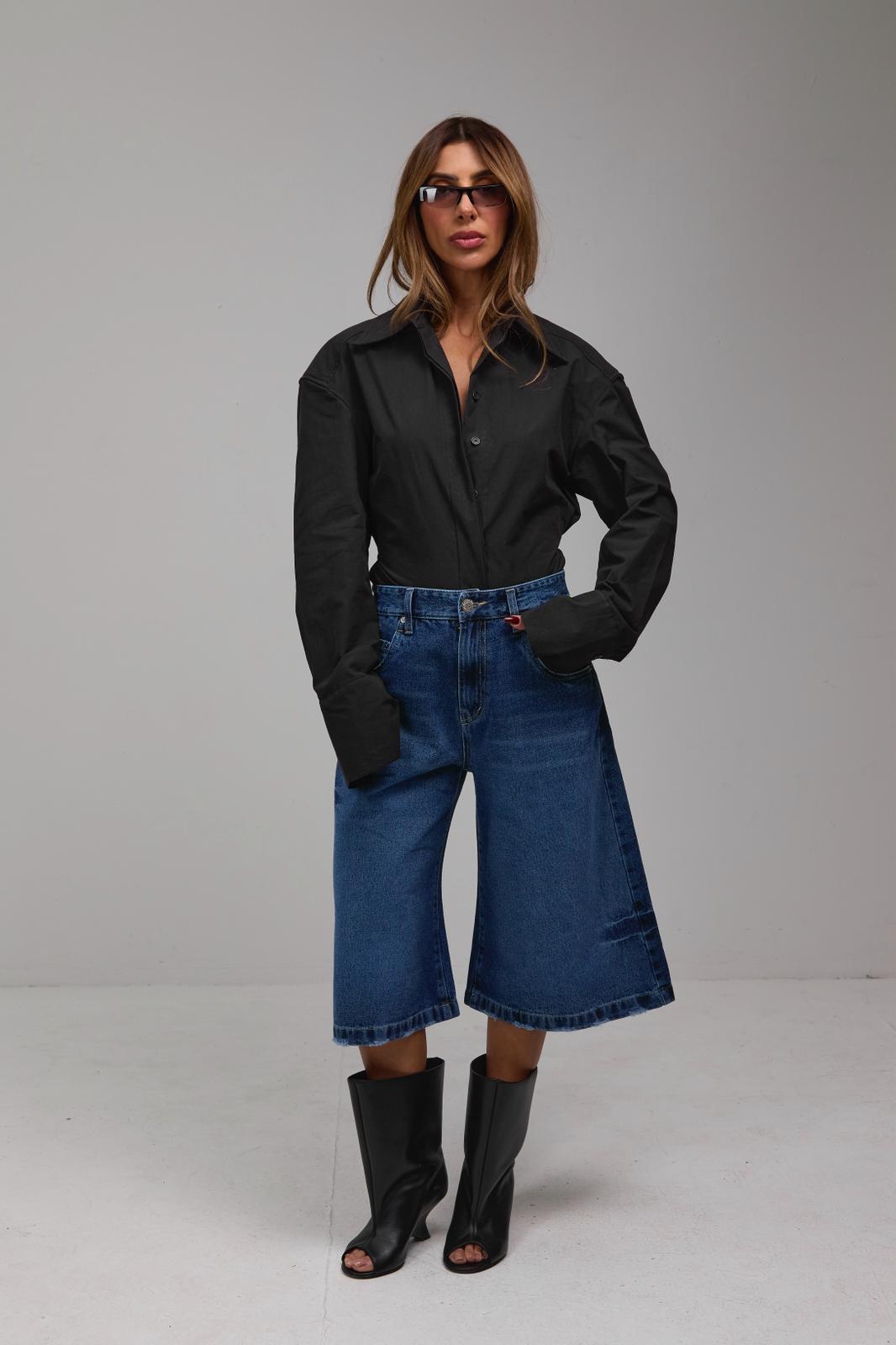 מכנסי ג'ינס ברמודה ארוכים ZW Collection