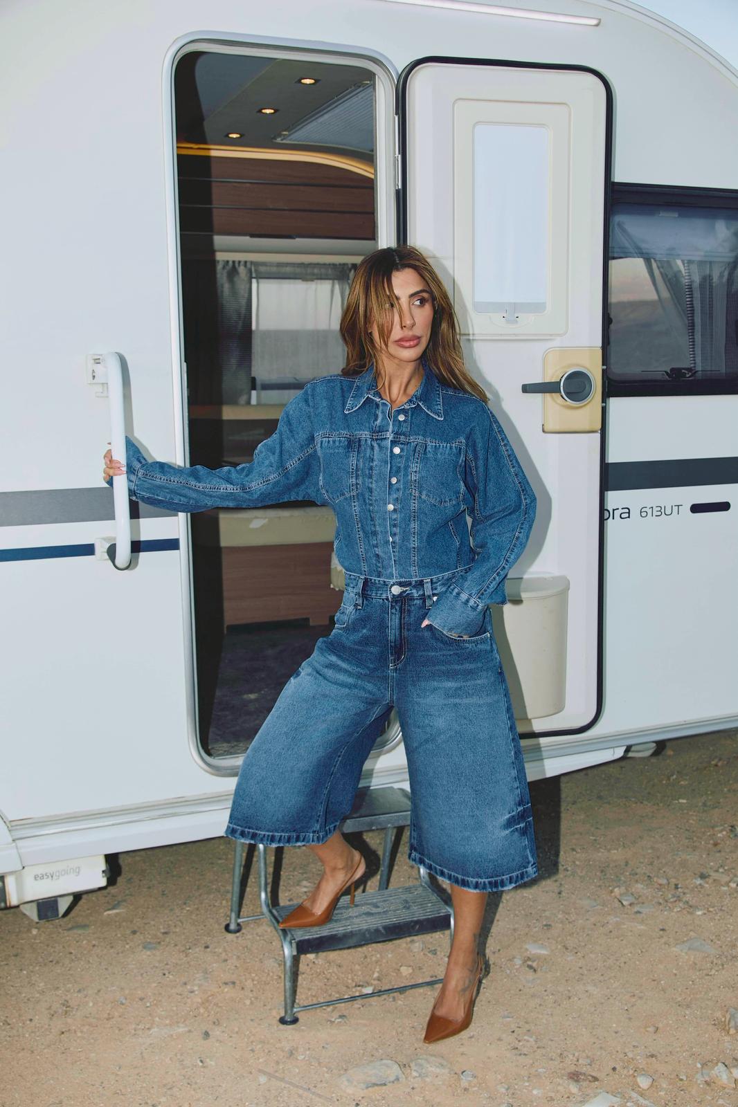 מכנסי ג'ינס ברמודה ארוכים ZW Collection