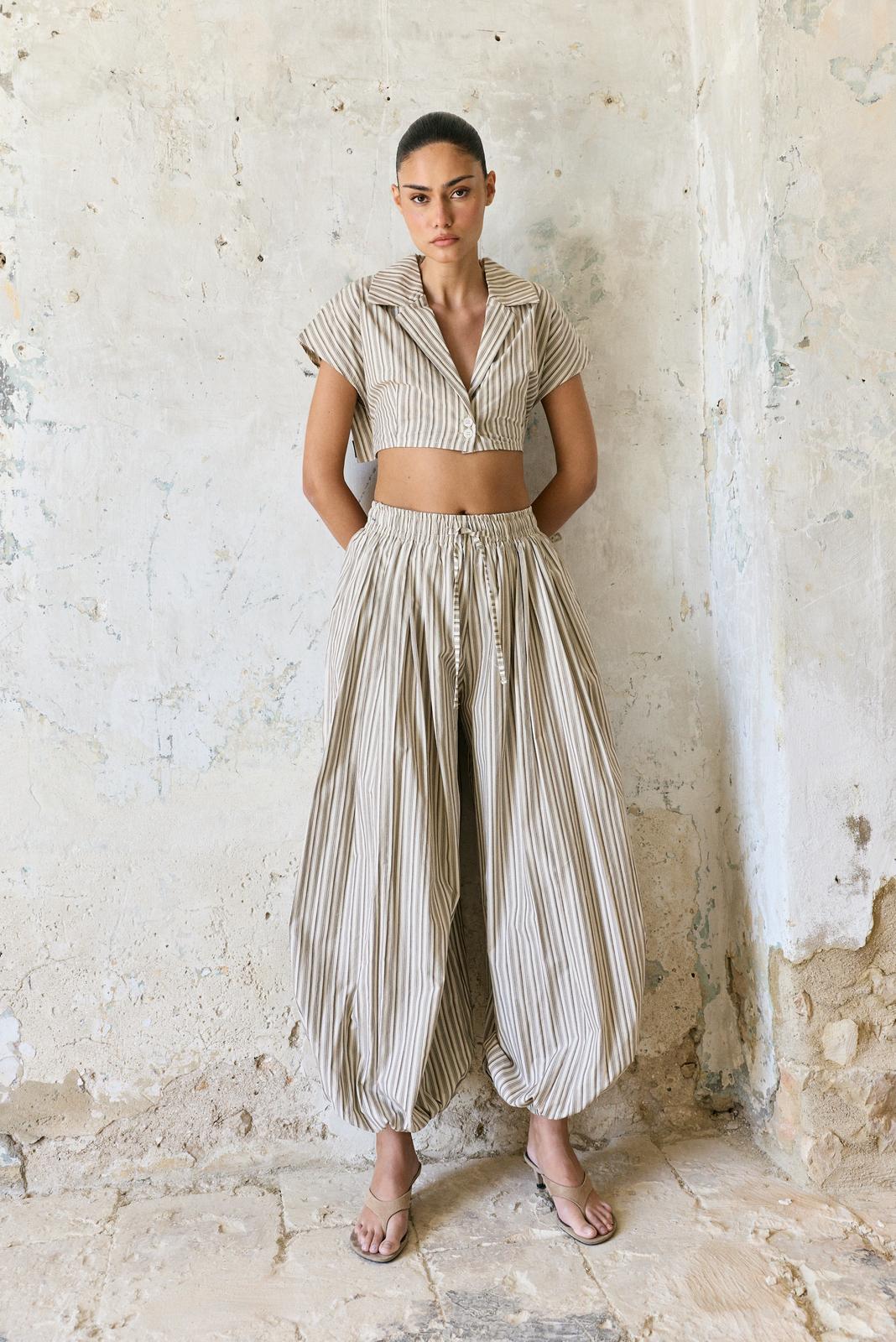 מכנס CAMILLE – קאמל פסים